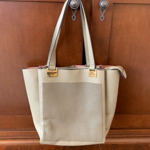 Vince Camuto Perforated Leather Shoulder Purse